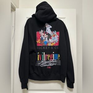 NWOT Civil Regime x Disney Mickey Mouse & Friends Black Graphic Hoodie
